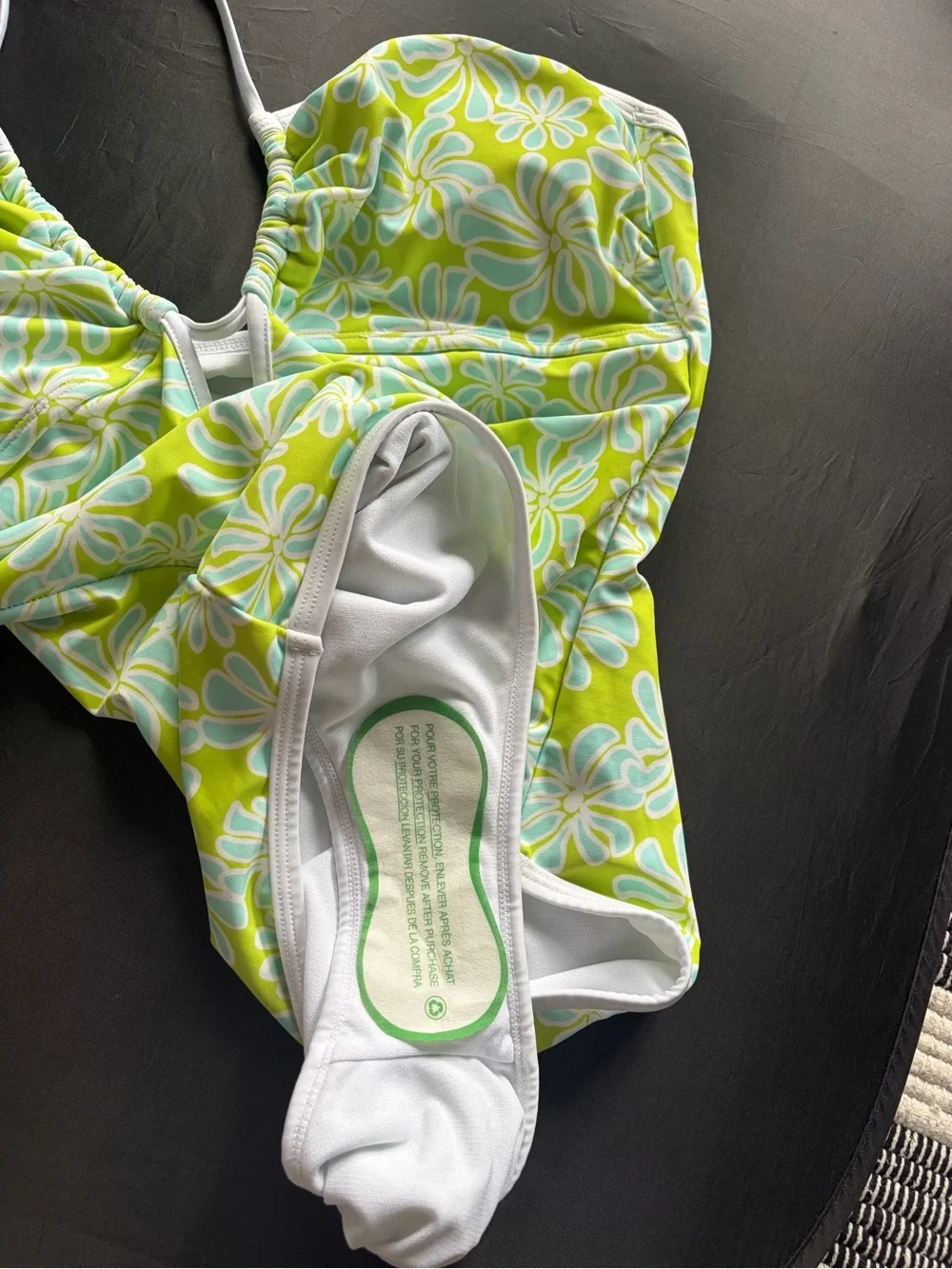 Ninety nine Lime Green Floral One-Piece Swimsuit